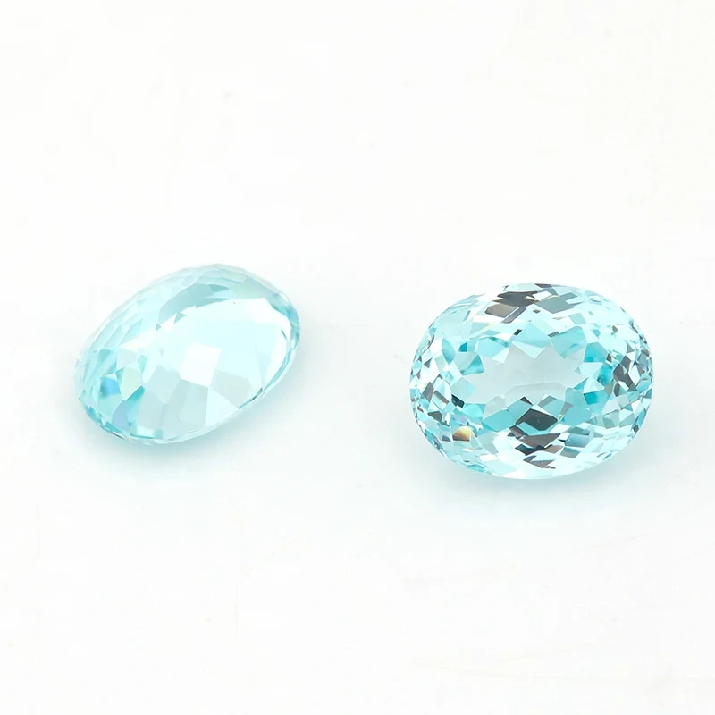 Gema Provence Faceta ovalada Corte 1CT a 5ct Azul Color Lab Stone parapero en colgante, anillo, arete 1