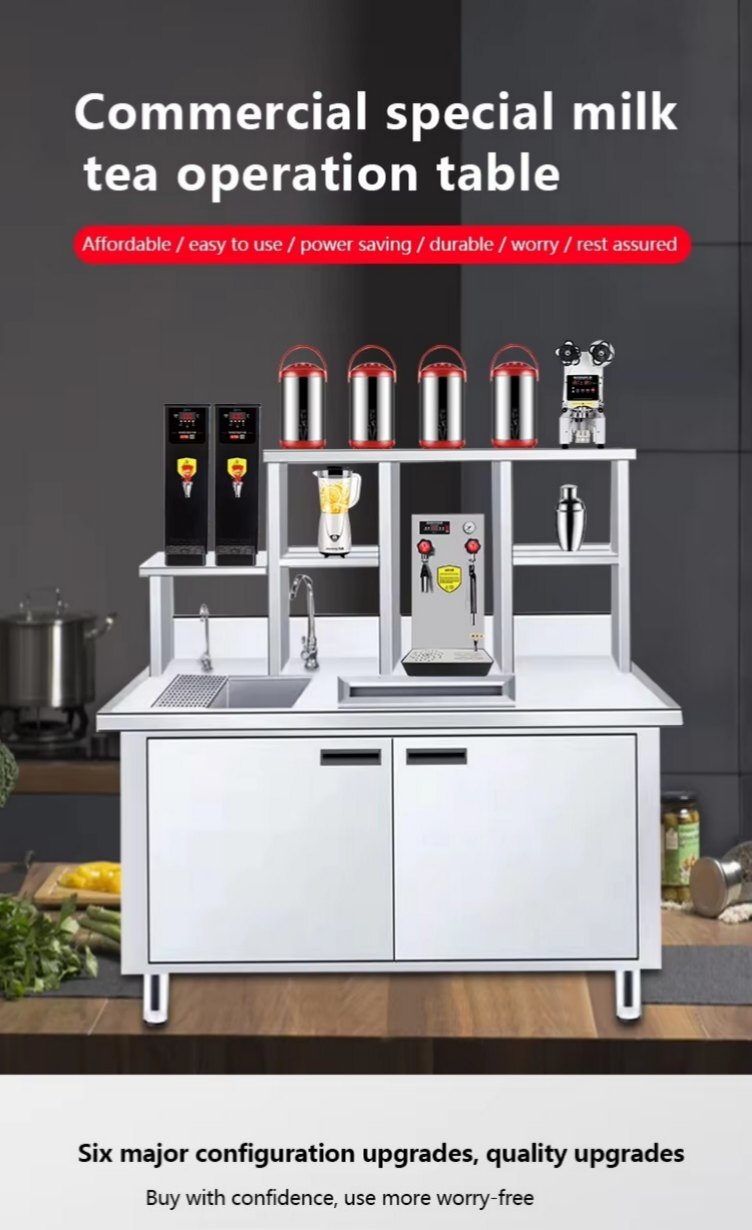 Commercial Automatic Bubble Tea Counter Milk Tea Equipment Custom Drink Station 5