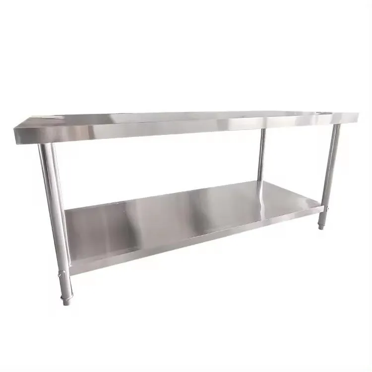 Stainless Steel Customized Work Table Adjustable Height Commercial Restaurant Workbench Furniture 6