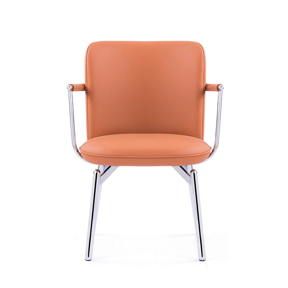 Chic Ergonomic Leather Side Chair With Armrest and Comfort Design| LS Furniture 1