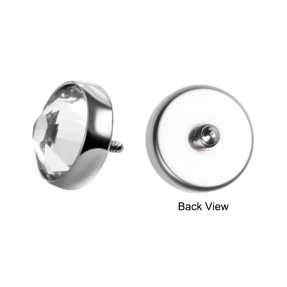 Eternal Metal Astm F136 Titanium 0.9mm Thread Pattern Labret Tragus Internally Threaded Body Piercing Jewelry Tops 1