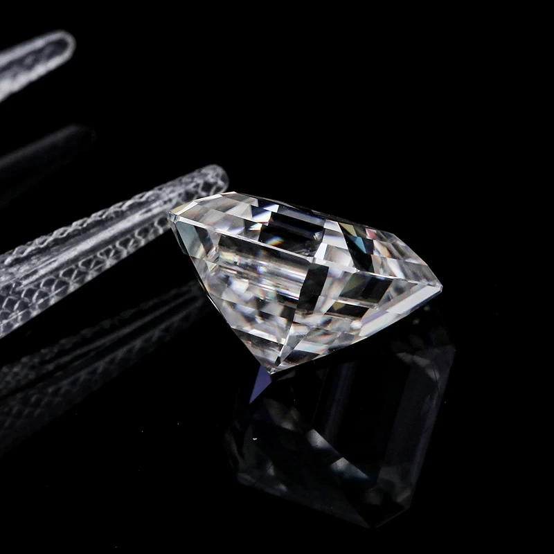 Step Asscher Cut Big Size Def Color VVS Moisanite Diamond Wholesale pour la fabrication de bagues de fiançailles 1