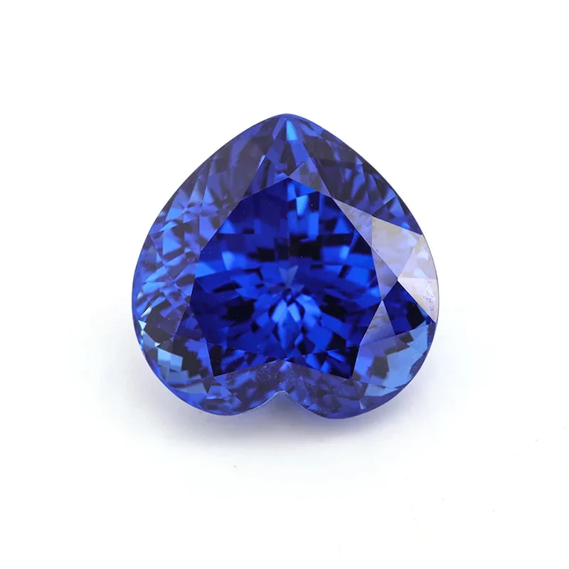Coup coeur beau saphir bleu saphire en pierre en pierre personnalisée pour les bijoux faisant du laboratoire diamant en pierre synthétique en pierre de pierre de joie cultivée 1
