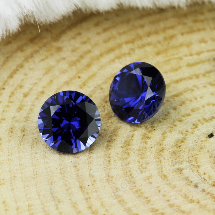 Selling 34# 3mm 6mm 8mm Round Royal Blue Synthetic Sapphire Stones Price Per Carat 1