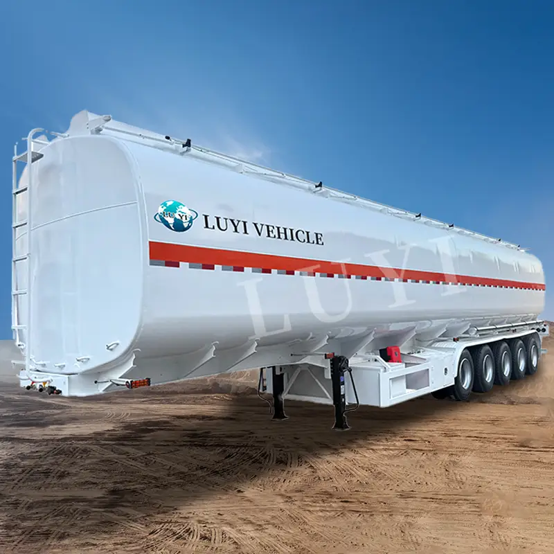 Acero de carbono Tanque de líquido Semirrailer de gasolina Diesel 1