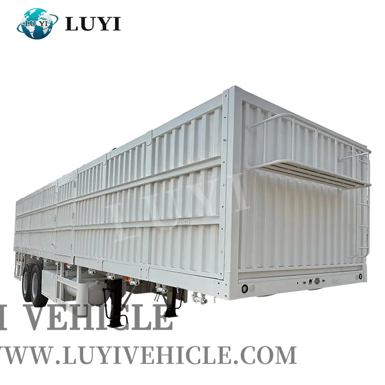 3-Axle 40T Cargo Box Trailer Single-Point Suspension Box Semi Trailer 1