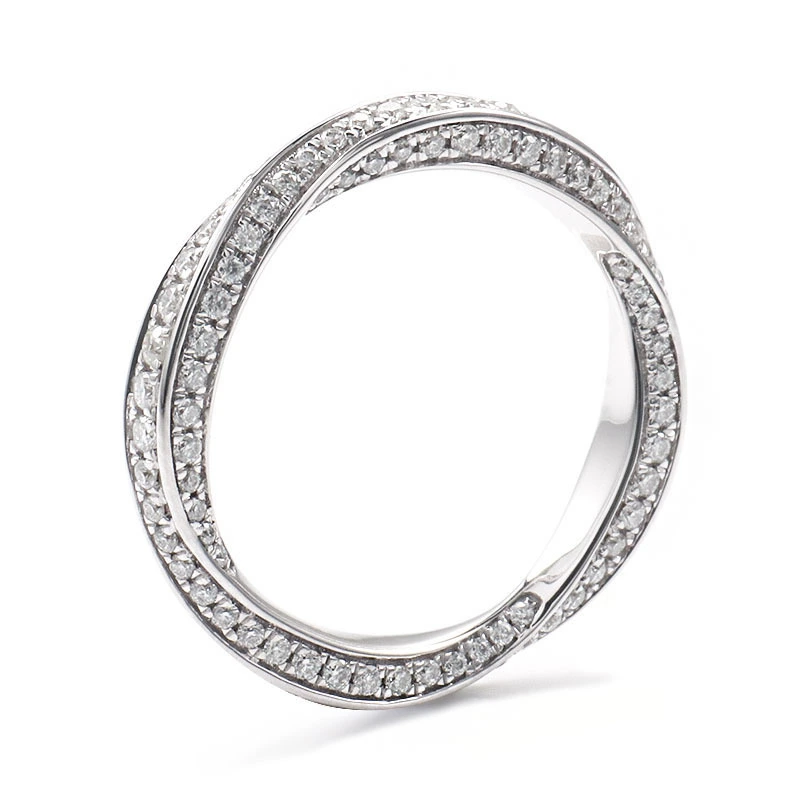 Trendy 18K Gold Eternity Band Ring Moissanit Diamond Band Ring Großhandel 1