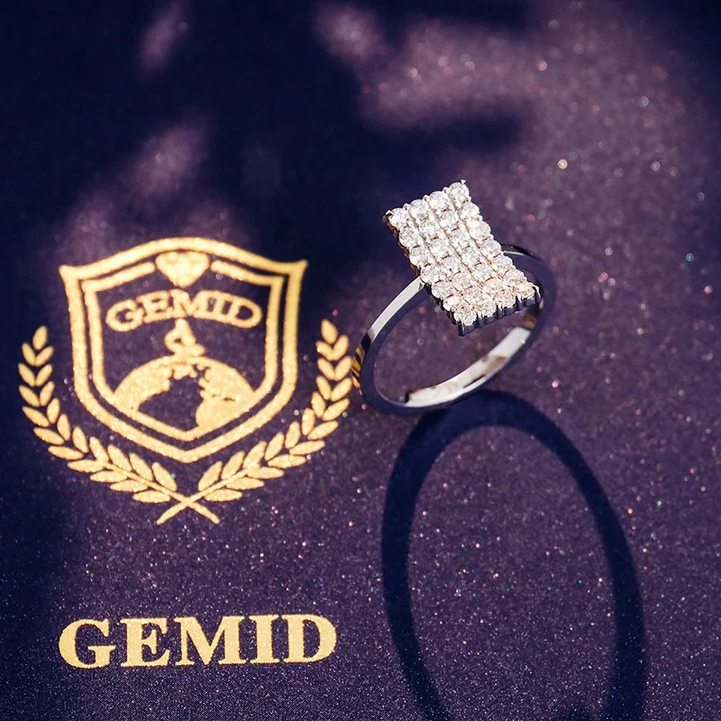 Personal Customized Engagement Ring Diamond Lab Grown Diamond Gold Ring 18k Solid White Gold Fashion Jewelry Ring 1