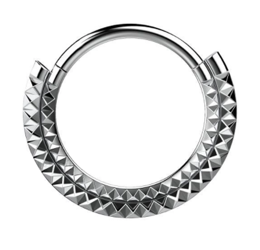 Eternal 16g Astm F136 Titanium Bead Ball Septum Nose Piercing Hinged Segment Ring2 1