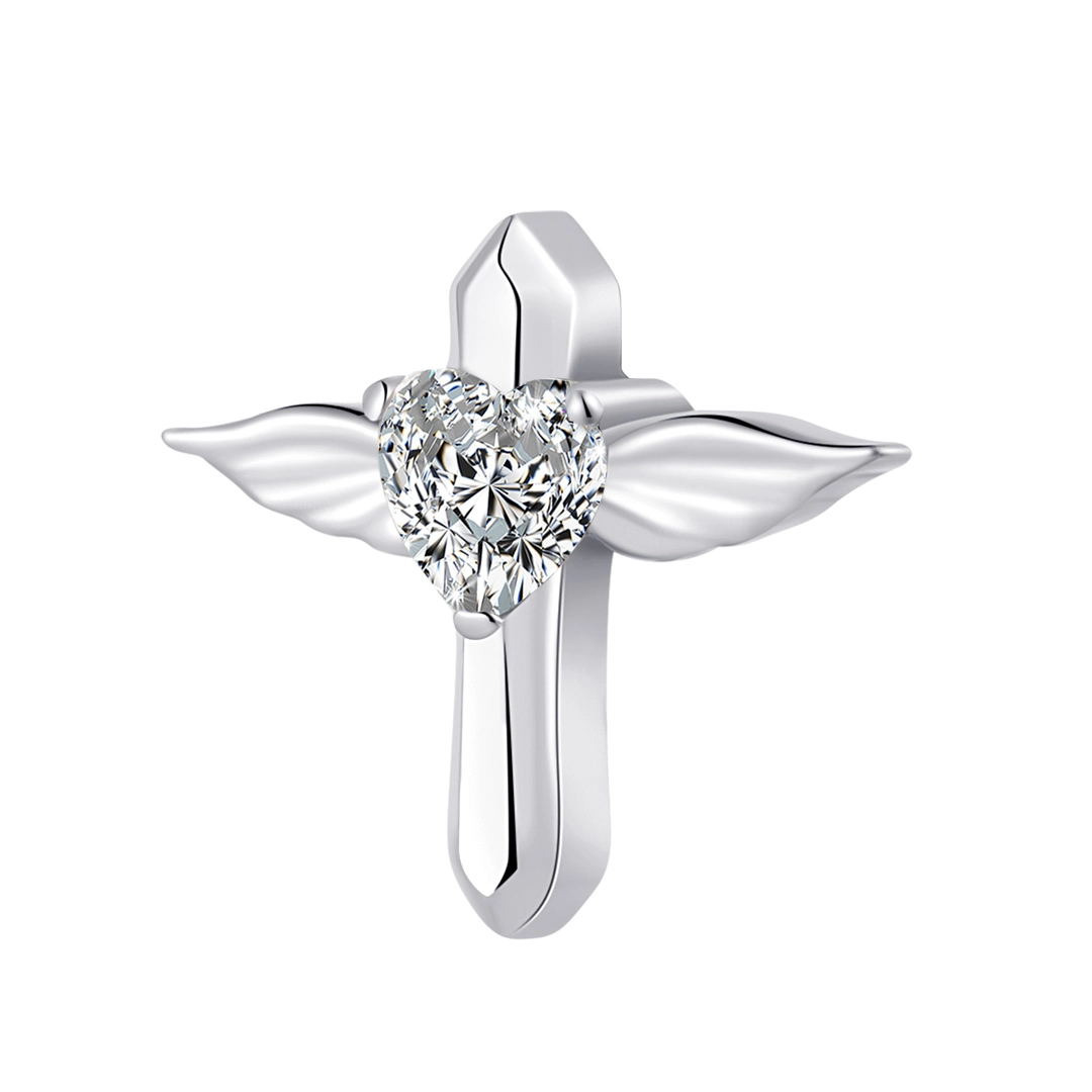 Nice Design Threadless Top Eternal Metal Astm F136 Titanium Implated Clear Cz Laxury Earring Labret Piercing Jewelry 1