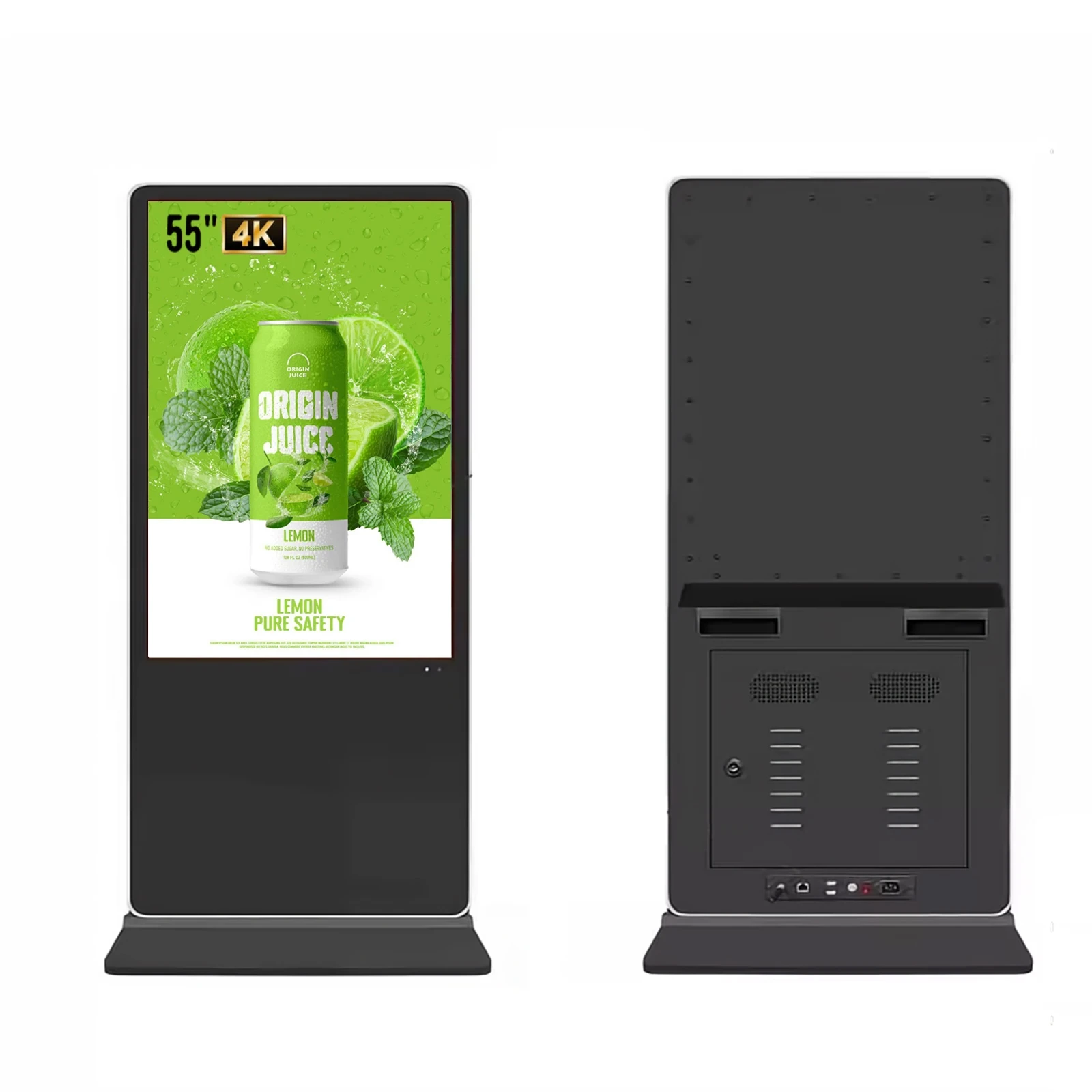 حار مخصص 55 بوصة LCD مشغل الوسائط الطابق الدائمة لافتات رقمية لوحات القائمة عرض إعلاني واي فاي شاشة Lcd كشك 1