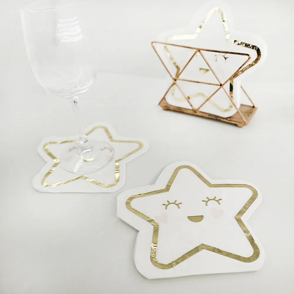 Custom Made Paper Napkins Shinning Stars Design Wholesale - Xiangsheng 4