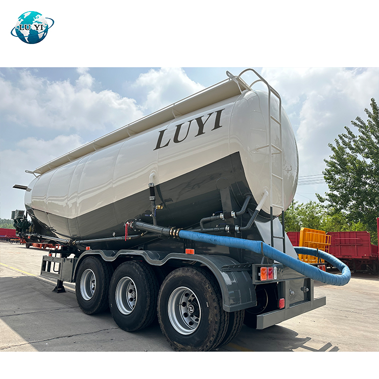 3 Axles 55cbm Cement Tanker Semi Trailer | LUYI 3