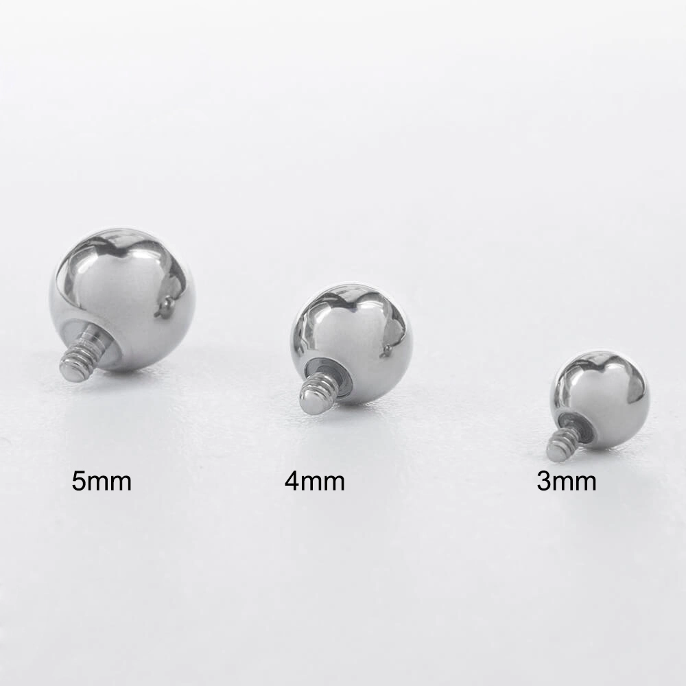 Eternal Metal 1.2mm Thread Astm F136 Titanium Nipple Threaded Labret Body Piercing Tops Jewelry 1