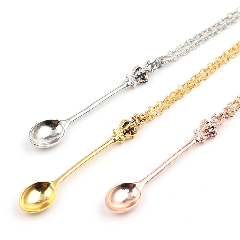 Wholesale Best-selling Alloy Necklaces Spoon Necklaces Fashionable Pendants Jewelry Necklaces Women's Gifts 1