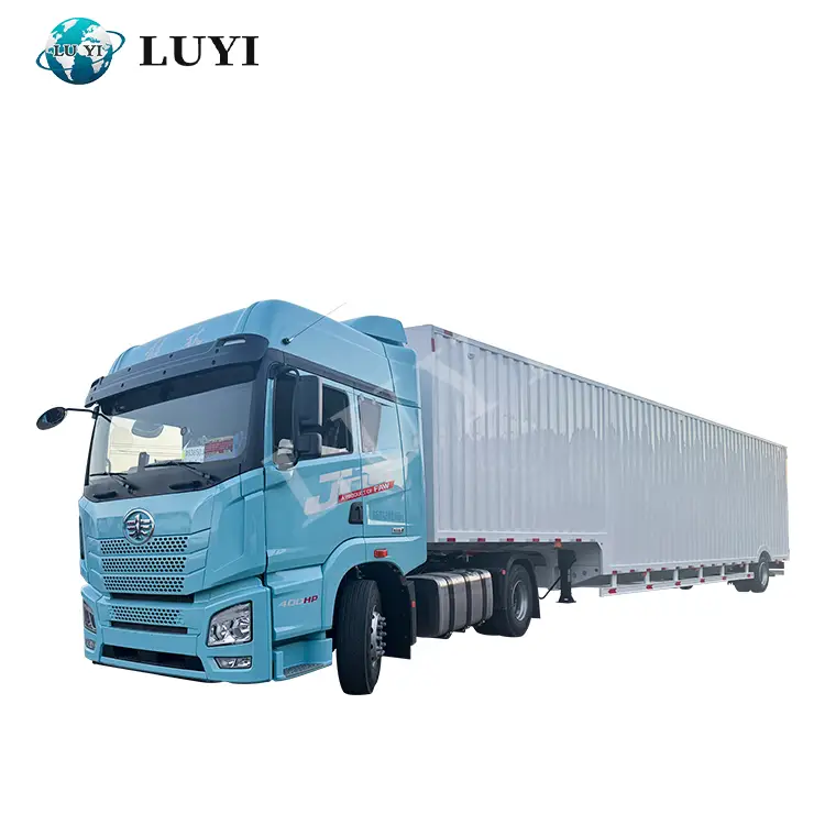 Single-Axle Box Semi-Trailer for Cargo Transport 1