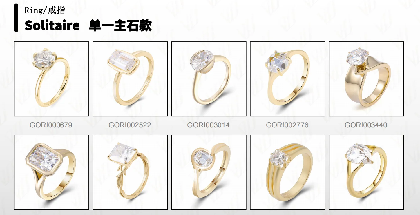 Bague de mariage en moissanite 10k 14k véritable or taille émeraude taille laboratoire <000000> Bague Toi et moi en moissanite champagne taille poire 14