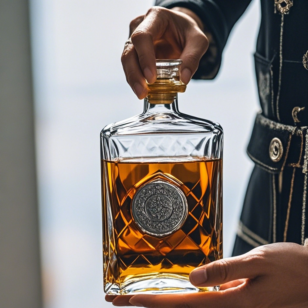 Unique Design Square Shape 500ml 700ml 750ml Luxury Vodka Spirit Liquor Tequila Wine Bottle 1