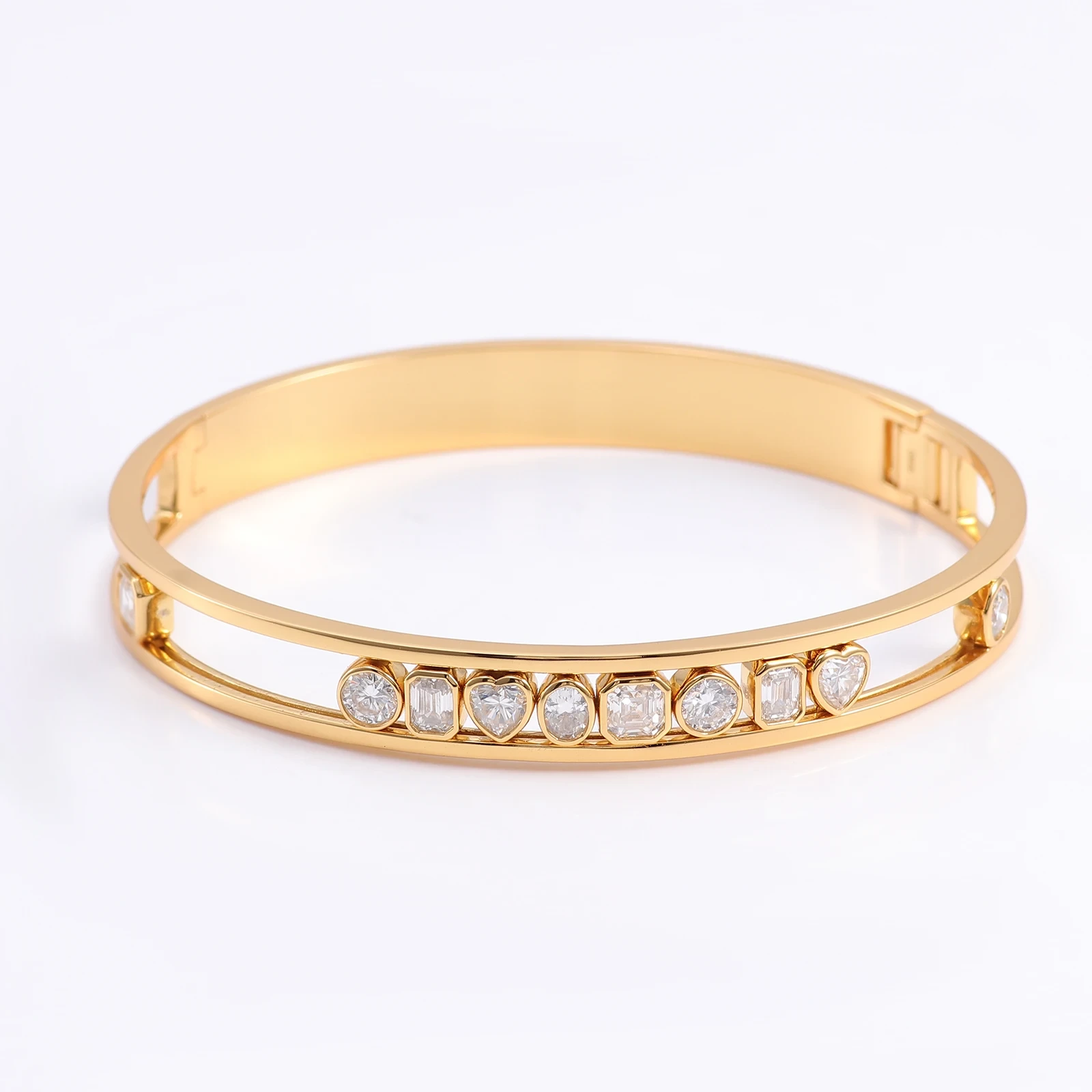 Custom Fine Jewelry 20cm Gold Plated S925 Sterling Silver Vvs Moissanite Diamond Bracelets Iced Out Jewelry For Men Women 1
