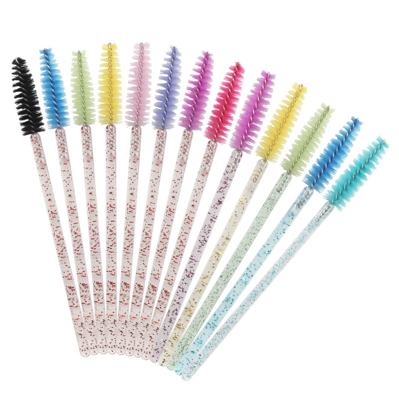 50pcs Crystal Eyelash Brushes With Diamond Handle for Eye Makeup 1