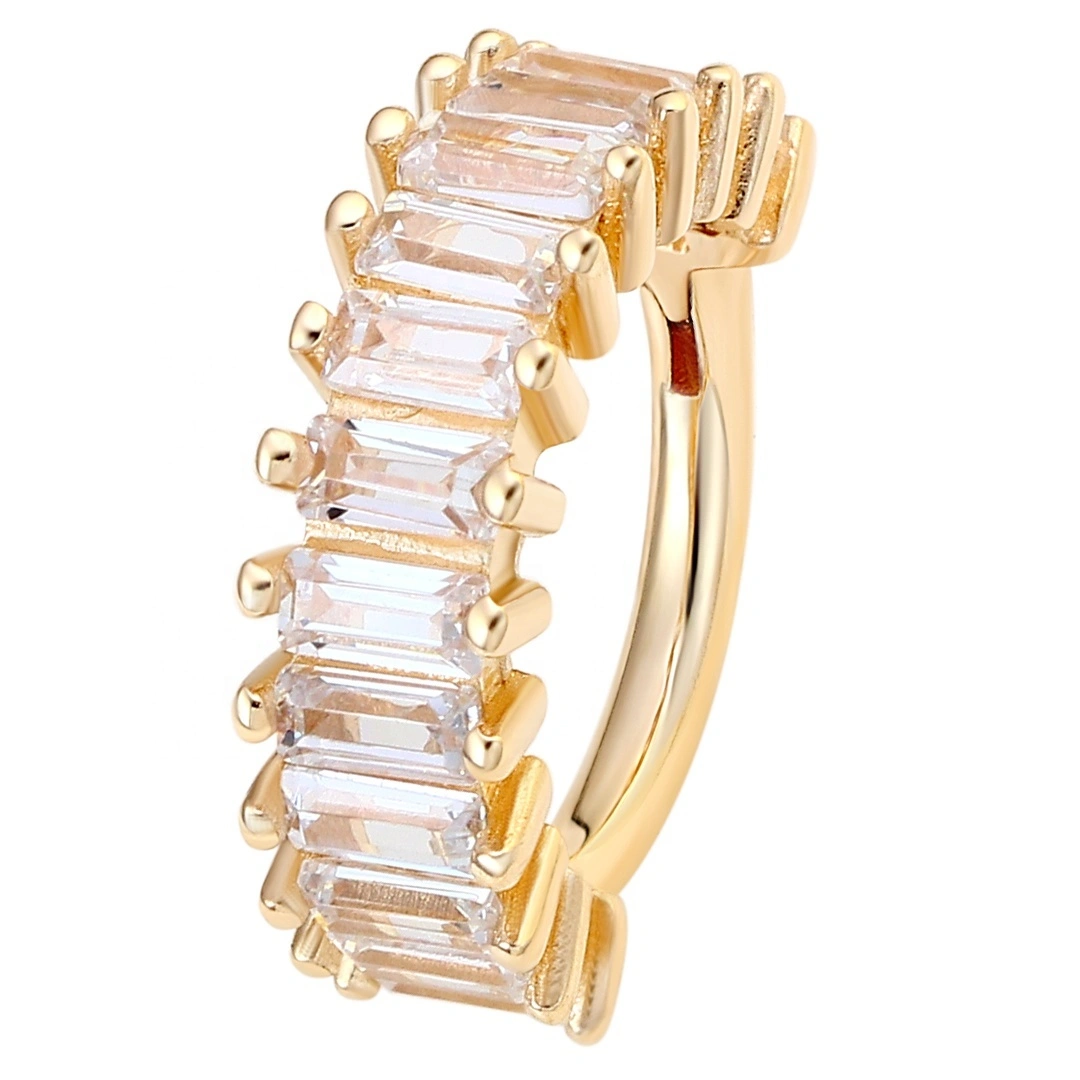 Eternal Metal 14k Solid Gold Hinged Segment Clicker Ring Ear Piercings 1