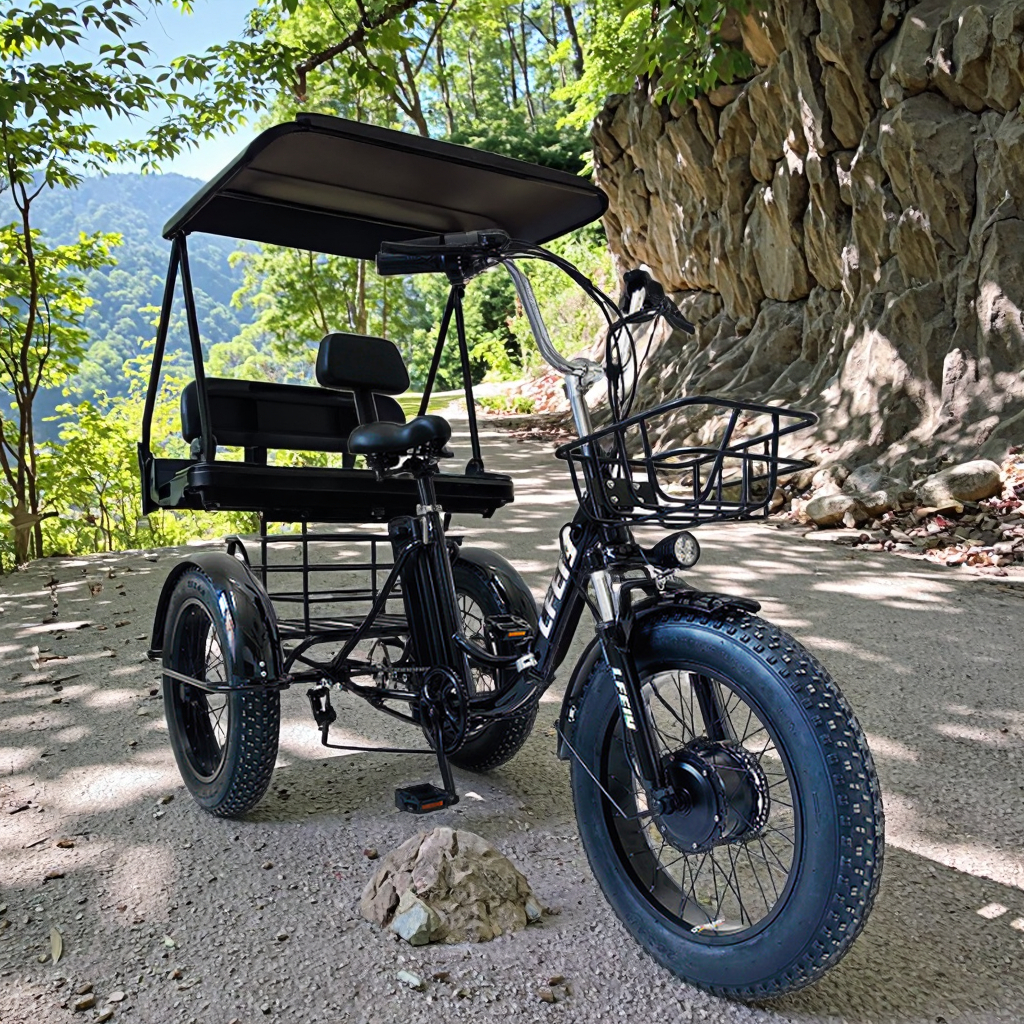 48V Electric Cargo Tricycle, Aluminum Frame, Fat Tires 1