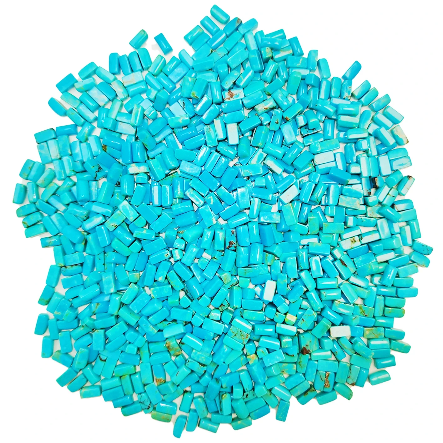 Natural Turquoise Rectangle Cab Rahi 3*6mm Kohatu Mahinga whakapaipai me te Kohinga 1