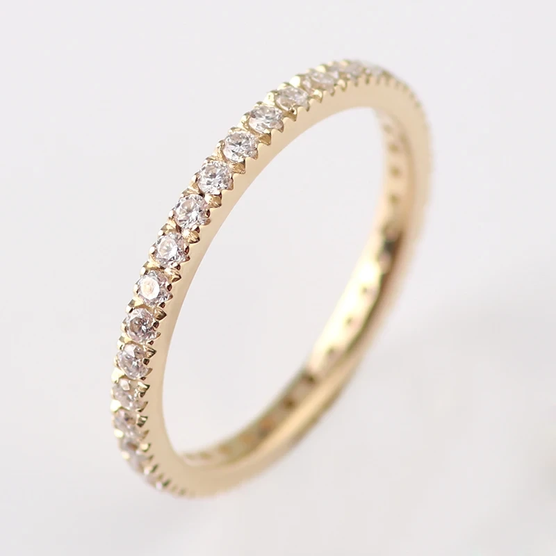 Banda de anillo de eternidad de oro amarillo de 10k de 1,5 mm de municipio de diamantes de oro amarillo 1