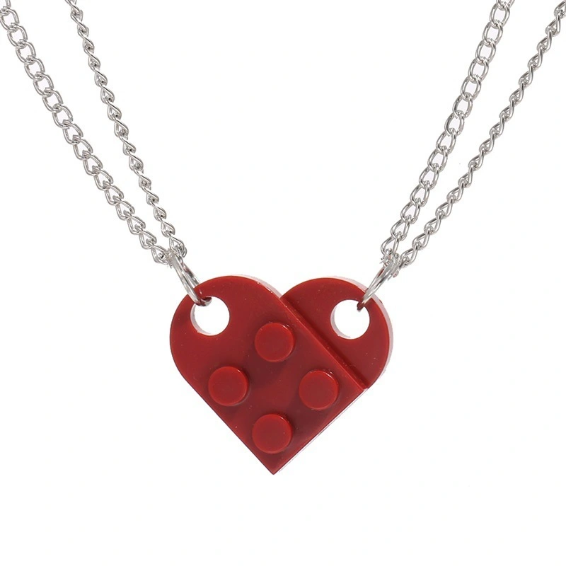 New Aliexpress Necklace Hip Hop Love Building Block Pendant Necklace 1