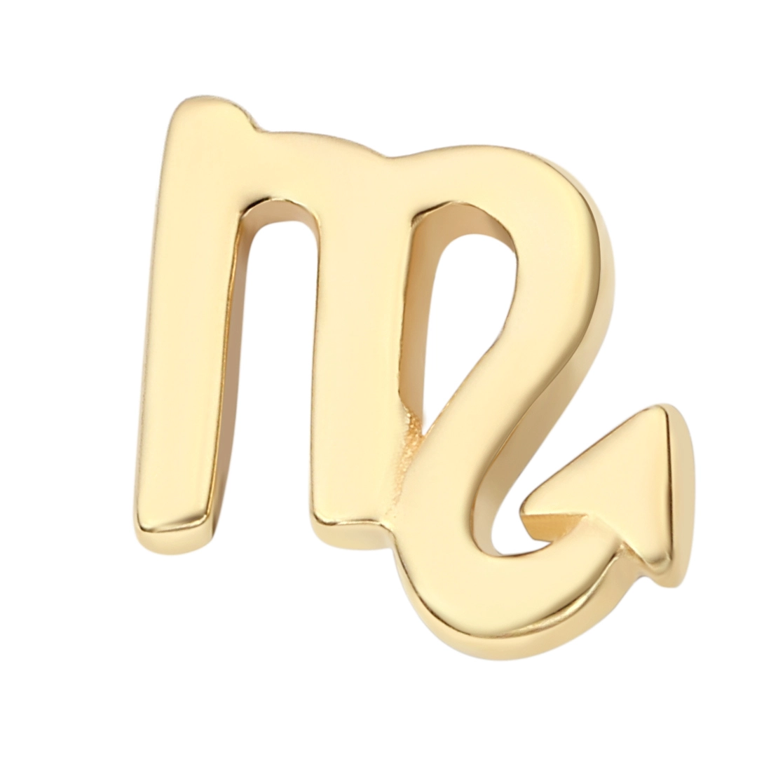 Eternal Metal 14k Solid Gold Zodiac Signs Scorpio Noseearring Piercing Jewelry Threadless Push In Ends Tops 1