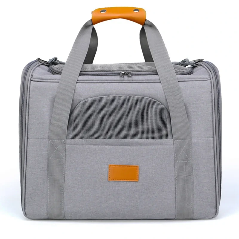 Wholesale Soft Sided Cat Carrier Large for Big Medium Cats and Puppy up to 15lbs with Safety Zippers Airline Approved  Pet Travel Bag with Breathable Mesh-xinchen 1