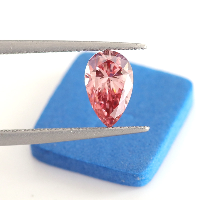 Real Diamond Sale 1ct Pink- Si1 Lab Diamond Pear Brilliant Cut Cvd Lab Grown Diamond For Jewelry Making 1