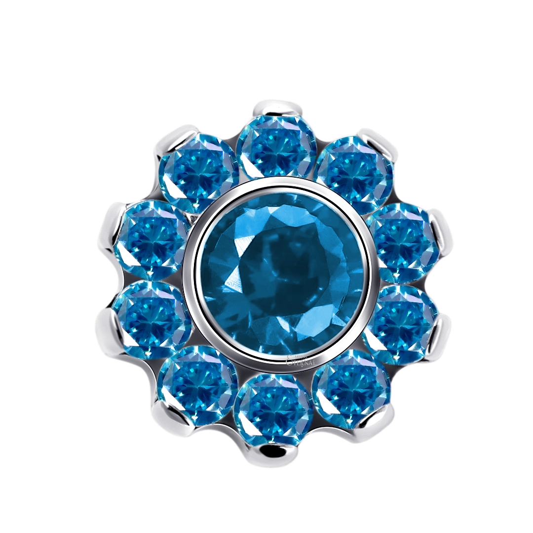 Eternal Metal Titanium Cluster Cz Top Threaded Helix Piercing Stud Earrings F136 Titanium Christmas 1
