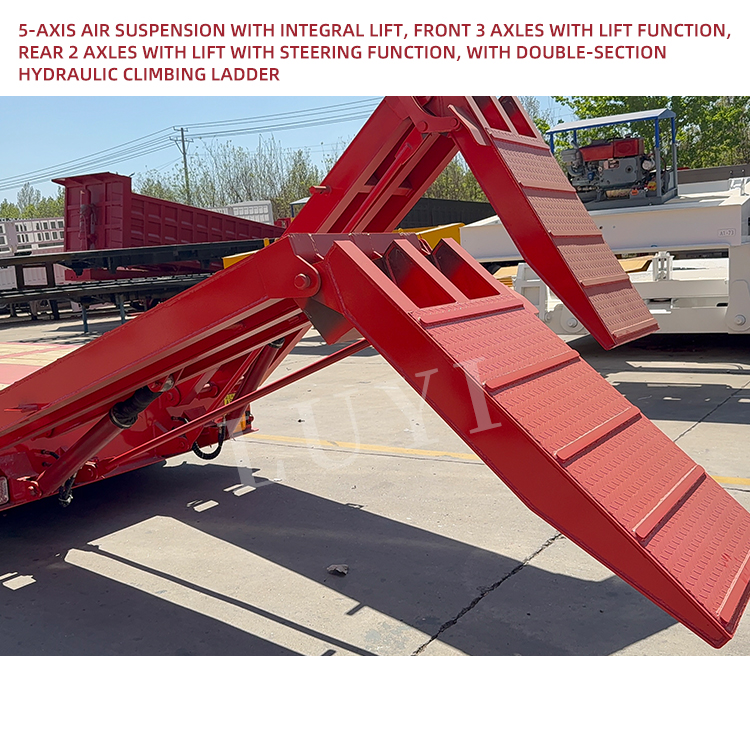 Semirrailer de lecho plano de 5 ejes extensible 5