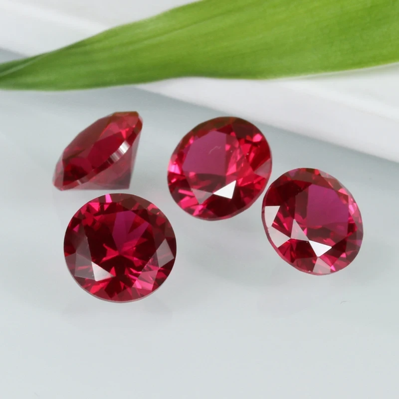 Quality Guaranteed 5# Round Brilliant Cut Synthetic Ruby Stone Price Wholesale 1