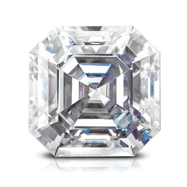 Provence Gems White Colorless Asscher Moissanite Diamond Wholesale 1