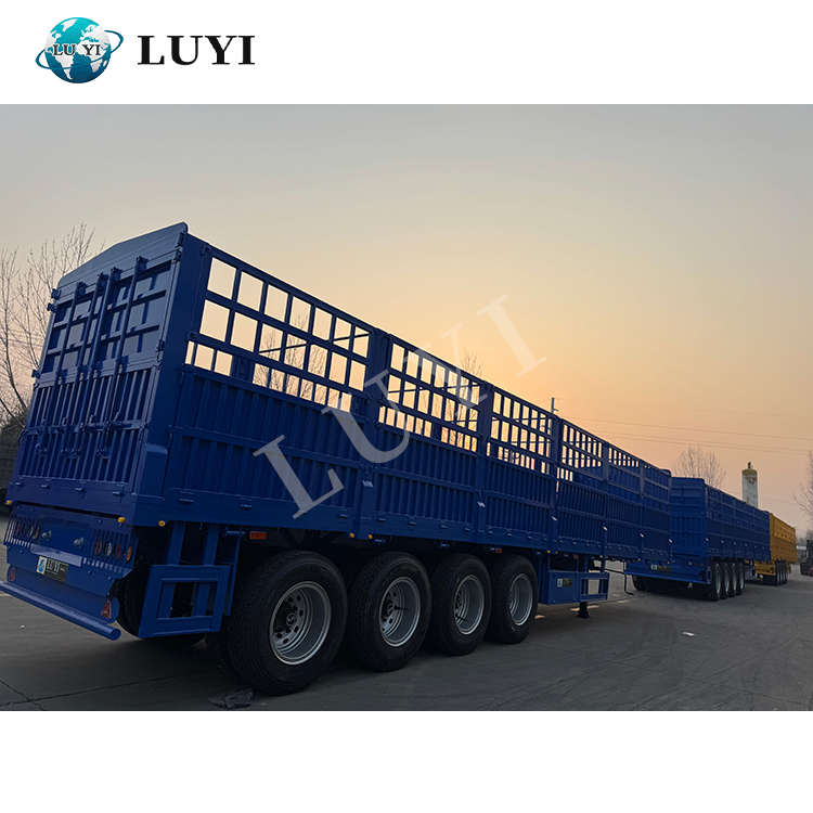 4 Axles Fence Cargo Truck Semi Trailer | LUYI 5