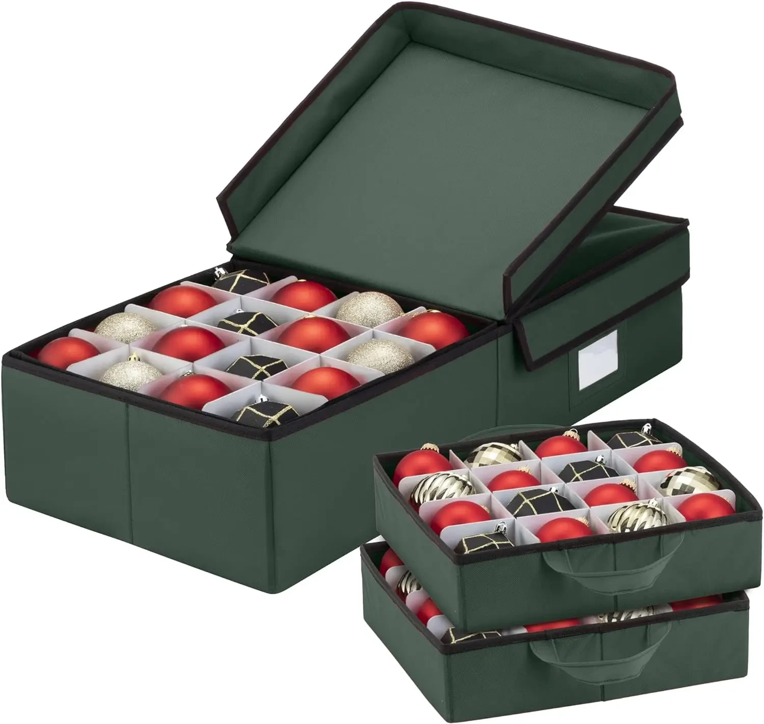 64 Pcs Christmas Ball Ornaments Storage Box Organizer with Lids 1