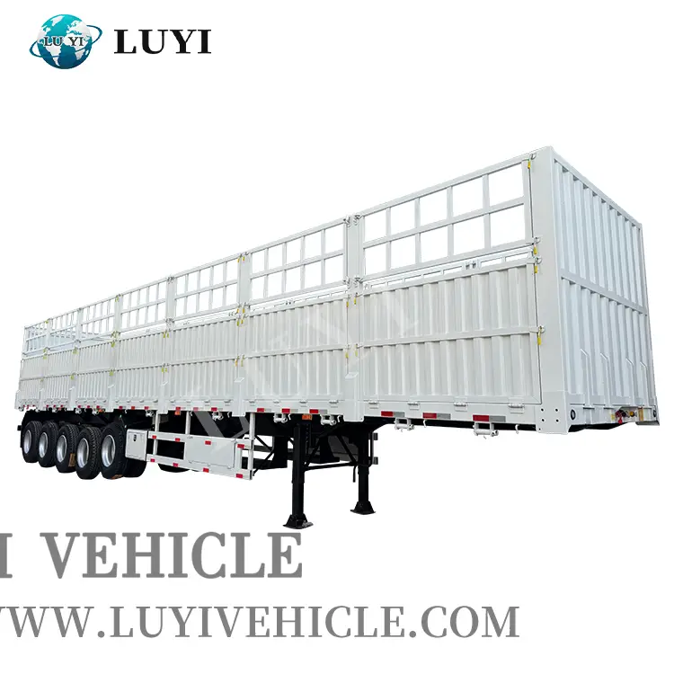 3-4-5 Axle Sidewall Fence Semi Truck Trailer 1