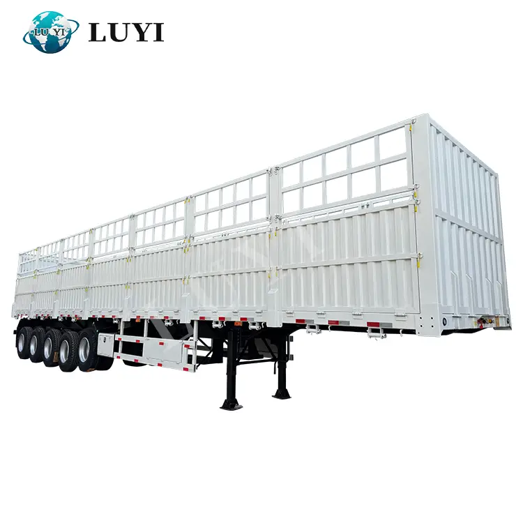 3-4-5 Axle Sidewall Fence Semi Truck Trailer 1