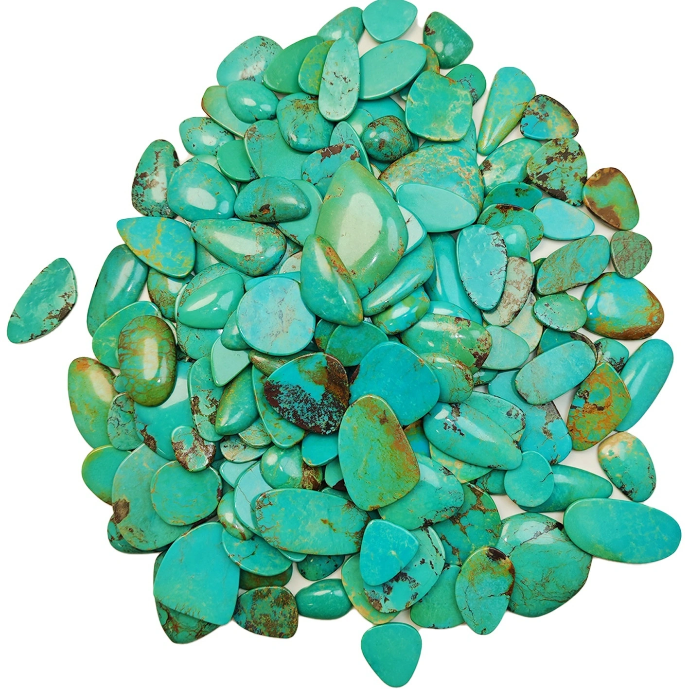 Cab Vintage Style Jewelry Natural Turquoise Free-shape Spiritual And Healing Jewelry For Growth 1