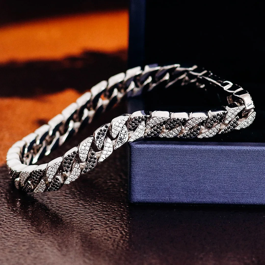 Customizable 10k White Gold Bracelets With Moissanite Diamond For Wedding And Gifts With Gra Certificated Jewelry For Women Men 1