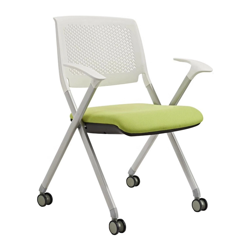 Silla de ruedas de entrenamiento personalizada, silla apilable para conferencias y formación con reposabrazos. 1