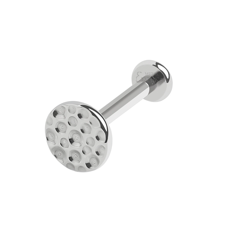 Eternal Metal 0.9mm 1.2mm 16g 14g Thread Astm F136 Titanium Harmmered Disc Top Body Piercing Tops Jewelry 1