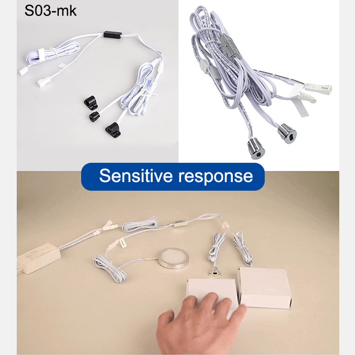 Interrupteur tactile intelligent 12 V/24 V pour armoires et bandes lumineuses à LED 6