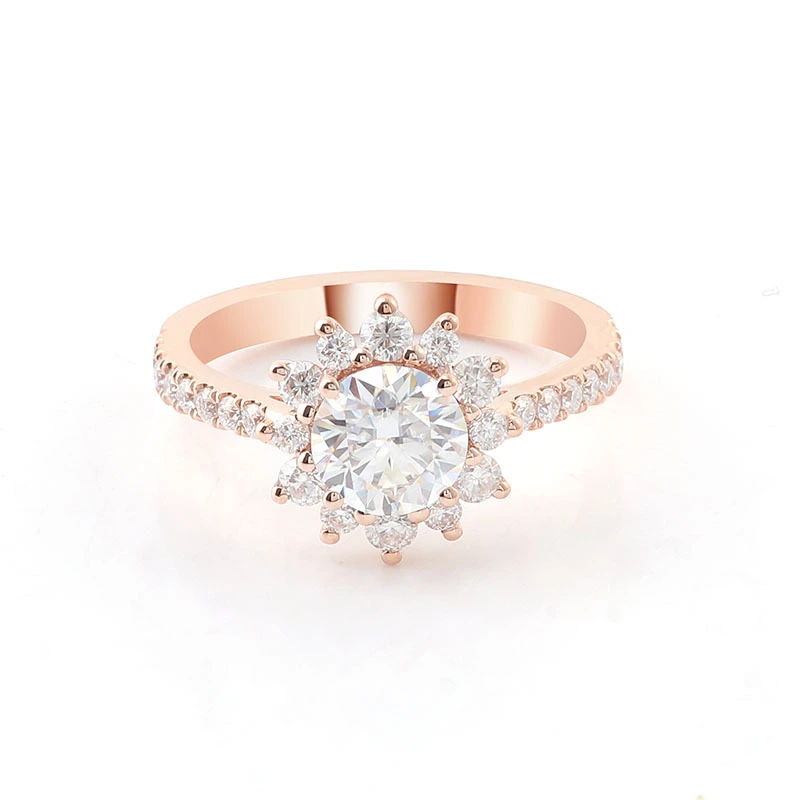 Provence Jewelry 18K Solid Yellow Gol Diamond Lab Lagage diamant de diamant mariage classique Luxury Women Party Ring 1