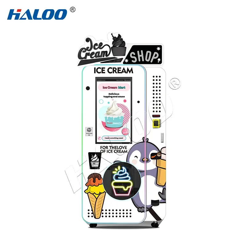 For Offices Commercial Outdoor Ice Vending Machine 550W-2000W by Haloo 3