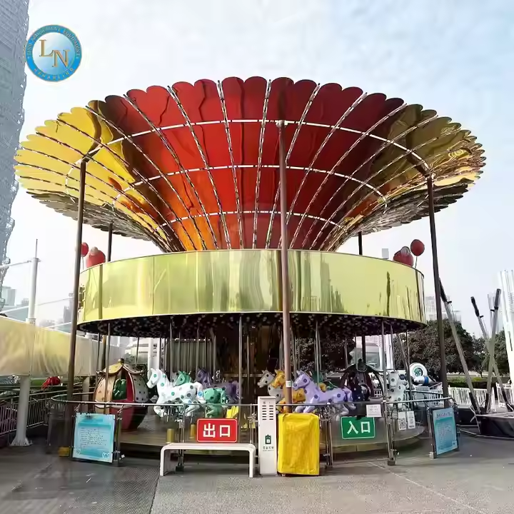 Outdoor Merry Go Round Carousel Rides - Luxury Carousel For Sale 7