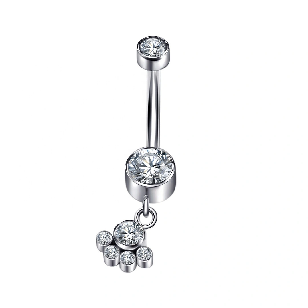 Piercing de umbigo com rosca interna em titânio Eternal Metal ASTM F136 1