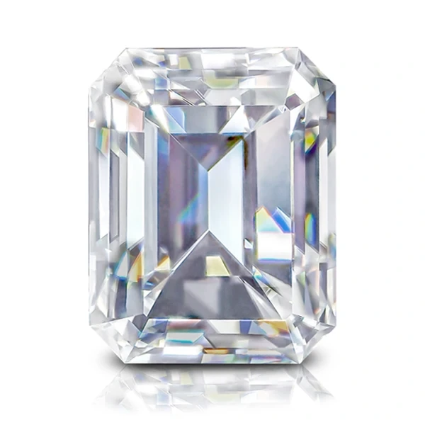 Provence Gems def Color VVS Clarity Moisanite Emerald Cut Stones 1
